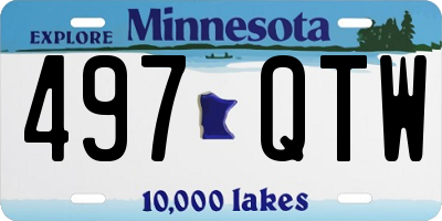 MN license plate 497QTW