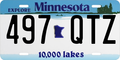 MN license plate 497QTZ
