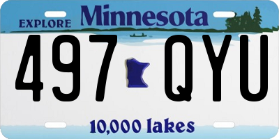 MN license plate 497QYU