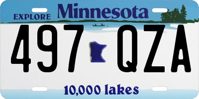 MN license plate 497QZA