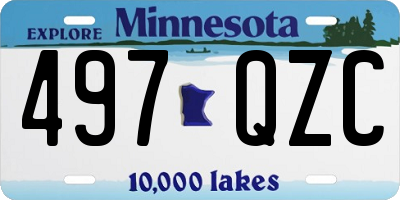MN license plate 497QZC