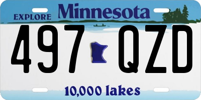 MN license plate 497QZD