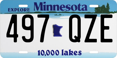 MN license plate 497QZE