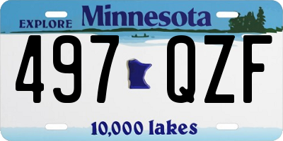 MN license plate 497QZF