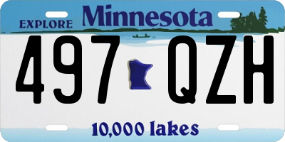 MN license plate 497QZH