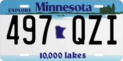 MN license plate 497QZI