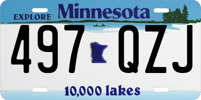 MN license plate 497QZJ