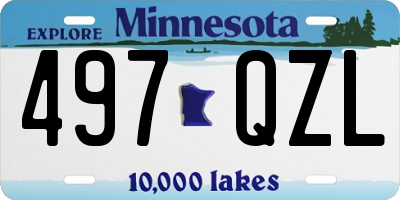 MN license plate 497QZL