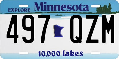 MN license plate 497QZM