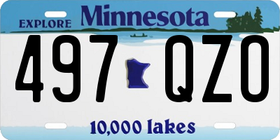 MN license plate 497QZO