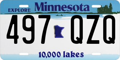 MN license plate 497QZQ