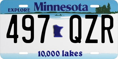 MN license plate 497QZR