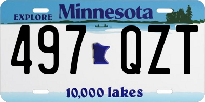MN license plate 497QZT
