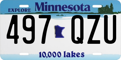 MN license plate 497QZU