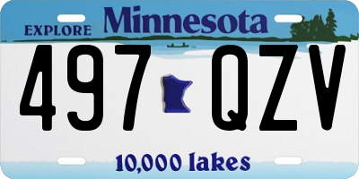 MN license plate 497QZV