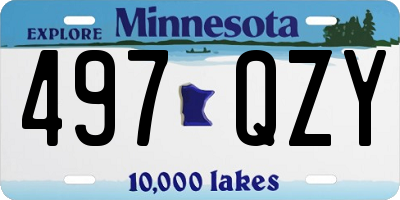 MN license plate 497QZY