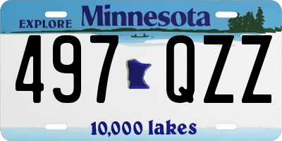 MN license plate 497QZZ