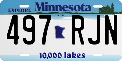 MN license plate 497RJN