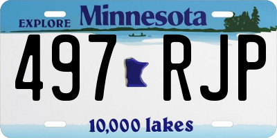 MN license plate 497RJP
