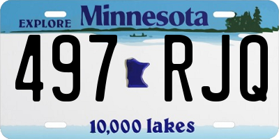 MN license plate 497RJQ