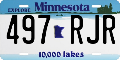 MN license plate 497RJR