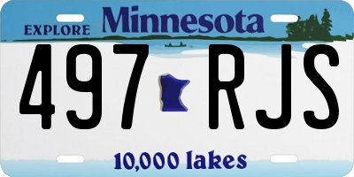 MN license plate 497RJS