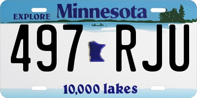 MN license plate 497RJU