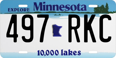 MN license plate 497RKC