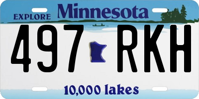 MN license plate 497RKH