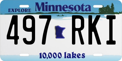 MN license plate 497RKI