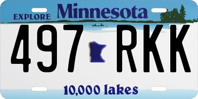 MN license plate 497RKK