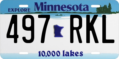 MN license plate 497RKL