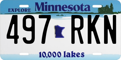 MN license plate 497RKN