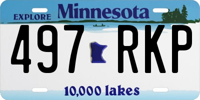 MN license plate 497RKP