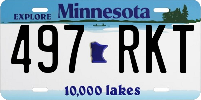 MN license plate 497RKT