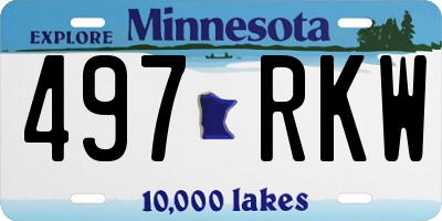 MN license plate 497RKW