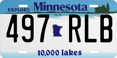 MN license plate 497RLB