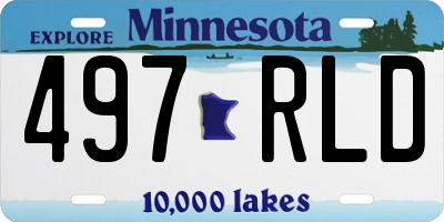 MN license plate 497RLD