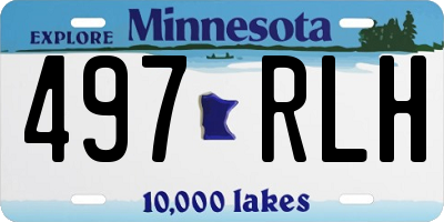 MN license plate 497RLH