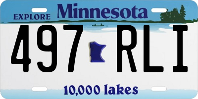 MN license plate 497RLI