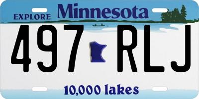MN license plate 497RLJ
