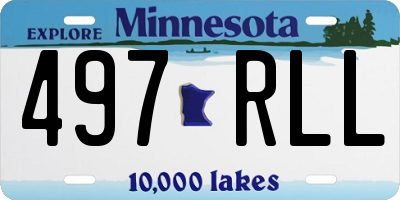 MN license plate 497RLL
