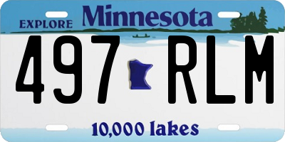 MN license plate 497RLM