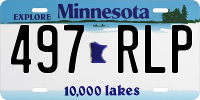MN license plate 497RLP