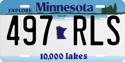 MN license plate 497RLS