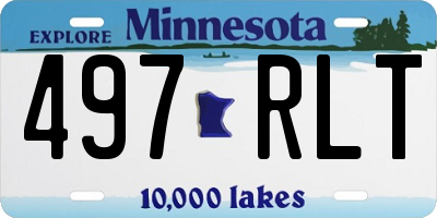 MN license plate 497RLT