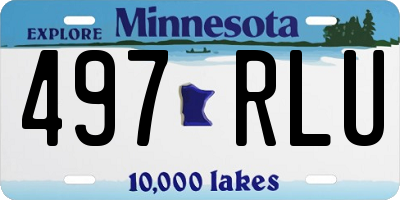 MN license plate 497RLU