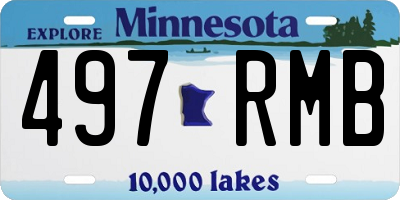 MN license plate 497RMB