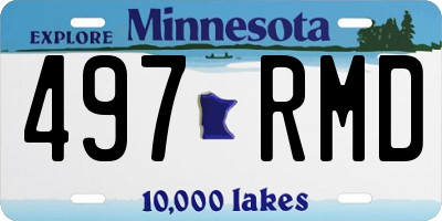MN license plate 497RMD