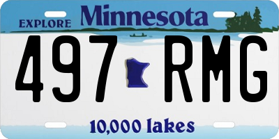 MN license plate 497RMG